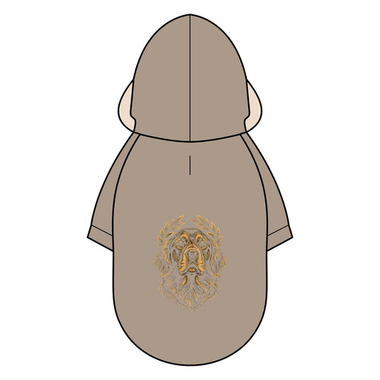 Dog Parka Jacket — Golden Lion Line Art Pet Hoodie