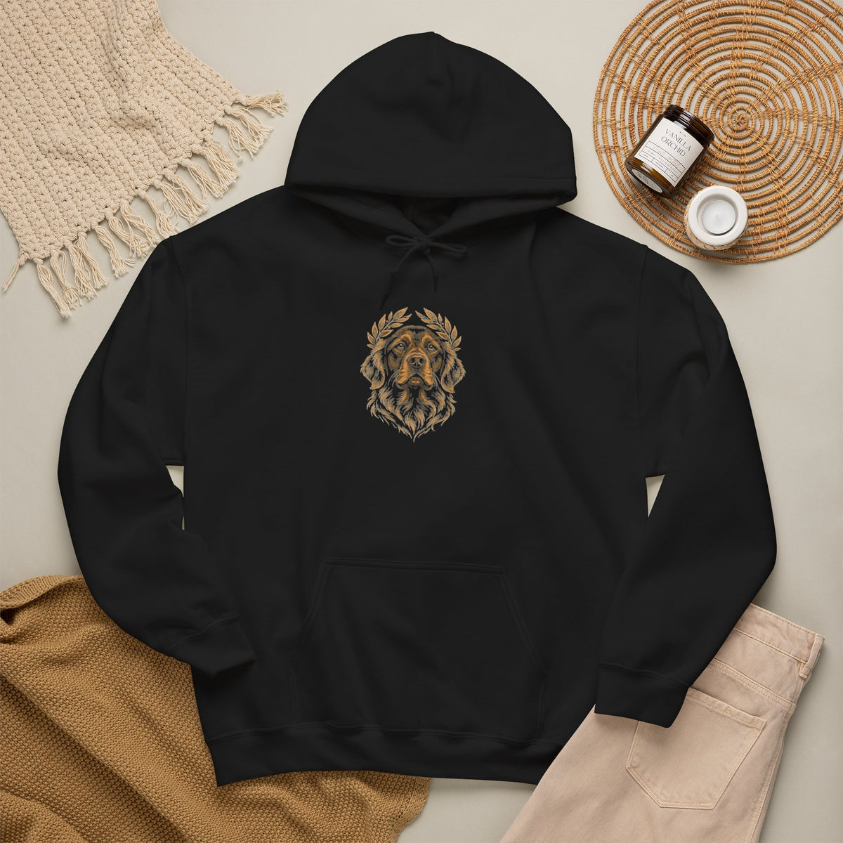 Gold Lion Head Hoodie — Majestic Vintage Lion Graphic Pullover