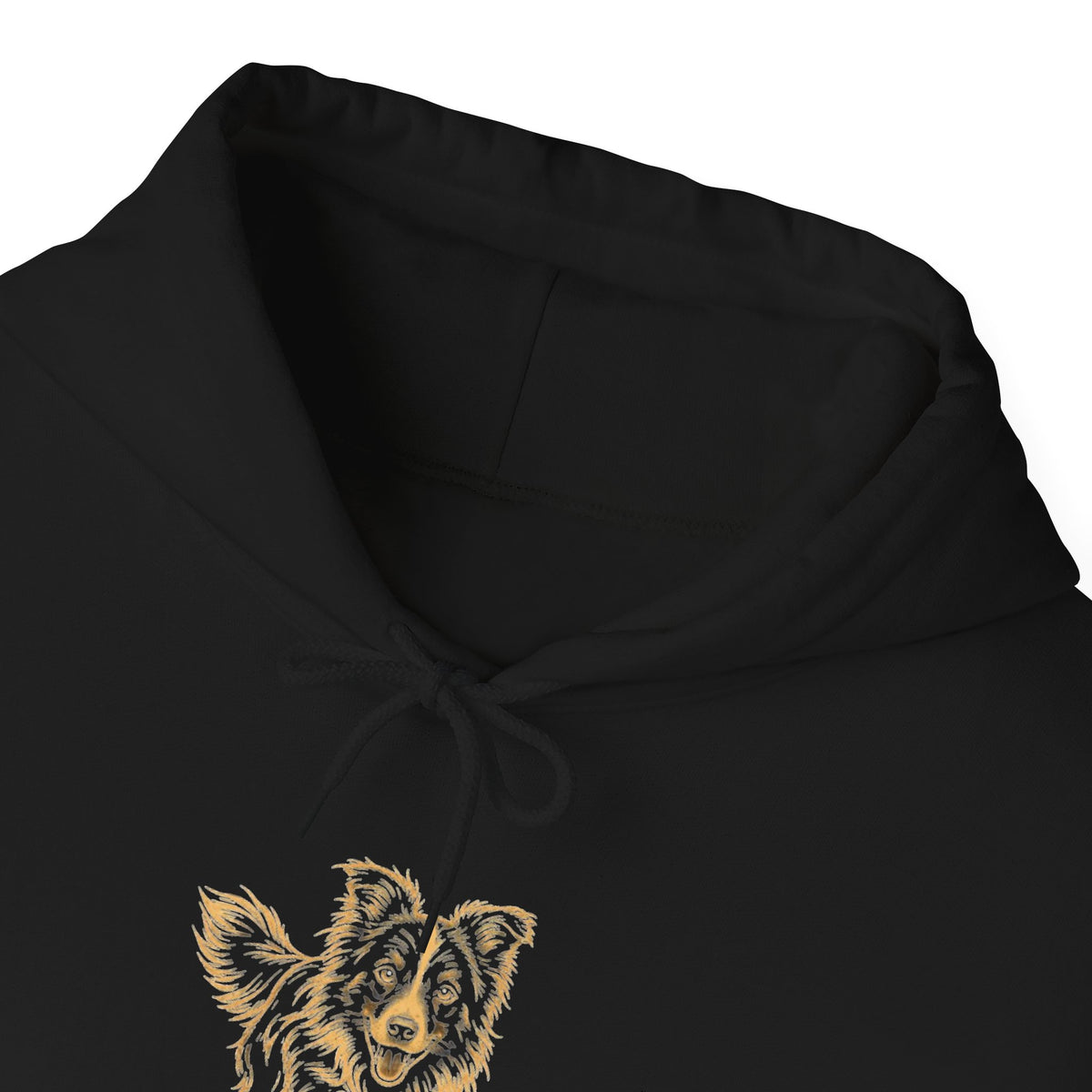 Wolf Spirit Hoodie — Golden Line Art Wolf Graphic Pullover