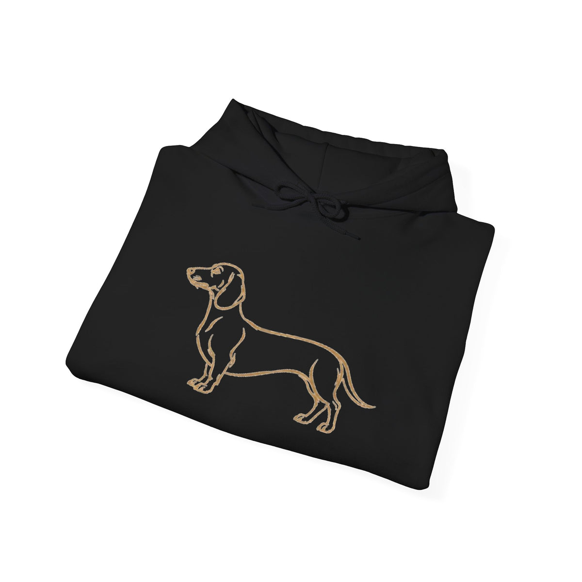Dachshund Line Art Hoodie - Minimal Dog Lover Pullover