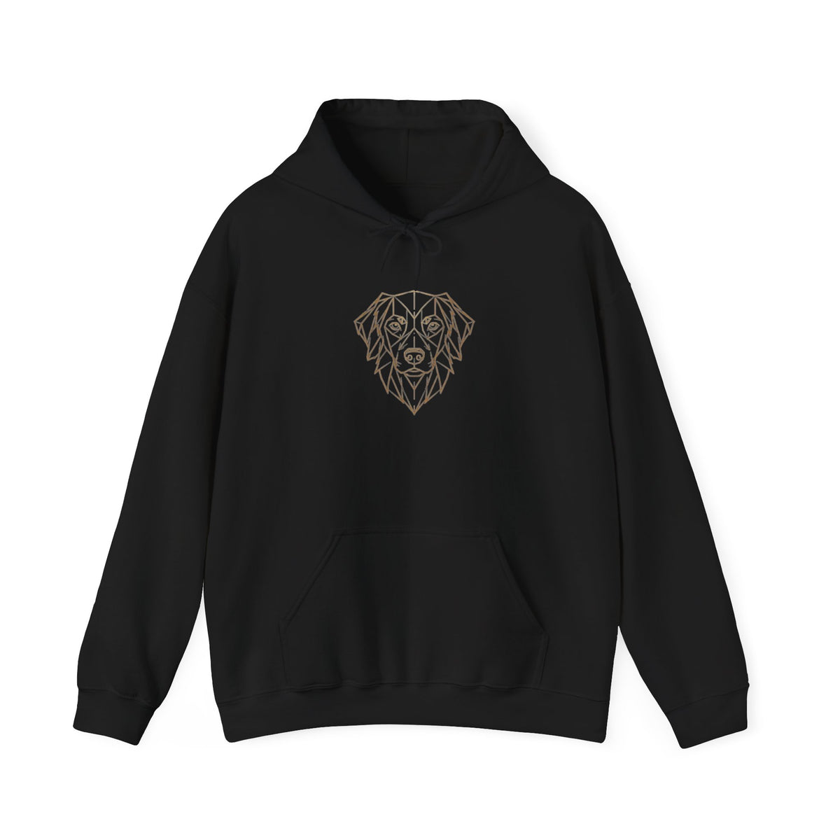 Geometric Lion Hoodie – Minimalist Gold Line Art Sweatshirt for Men & Women