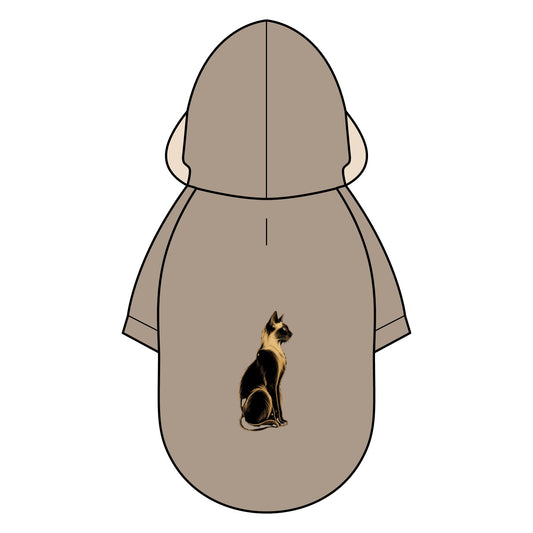 Cat Parka Jacket — Warm Hooded Dog & Cat Coat with Sitting Cat Design
