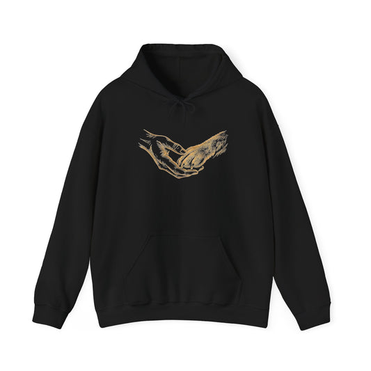 Prayer Hands Hoodie – Gold Vintage Religious Graphic Sweatshirt