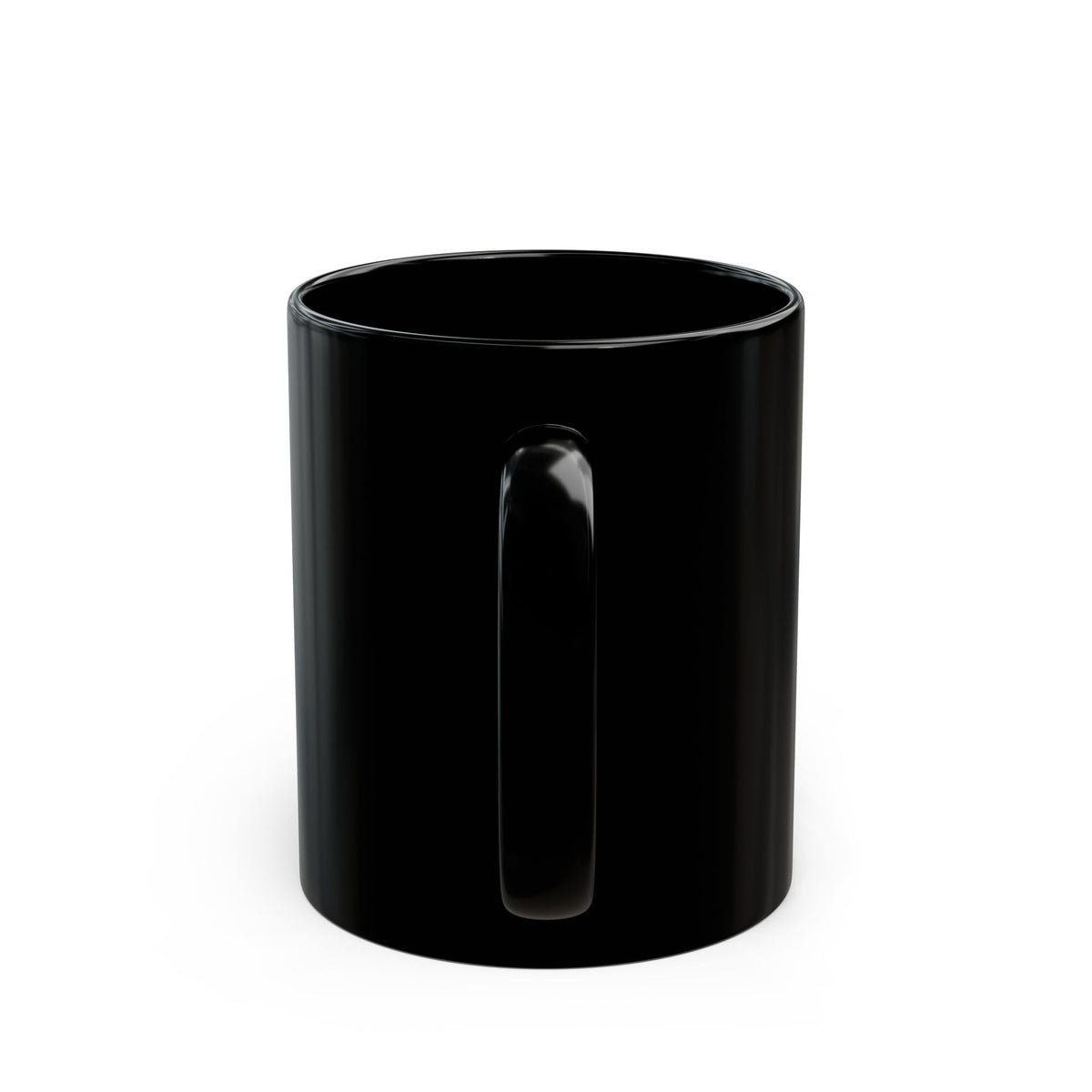 Black Cat Laurel Circle Ceramic Mug — Elegant Gothic Coffee Cup (11oz, 15oz)