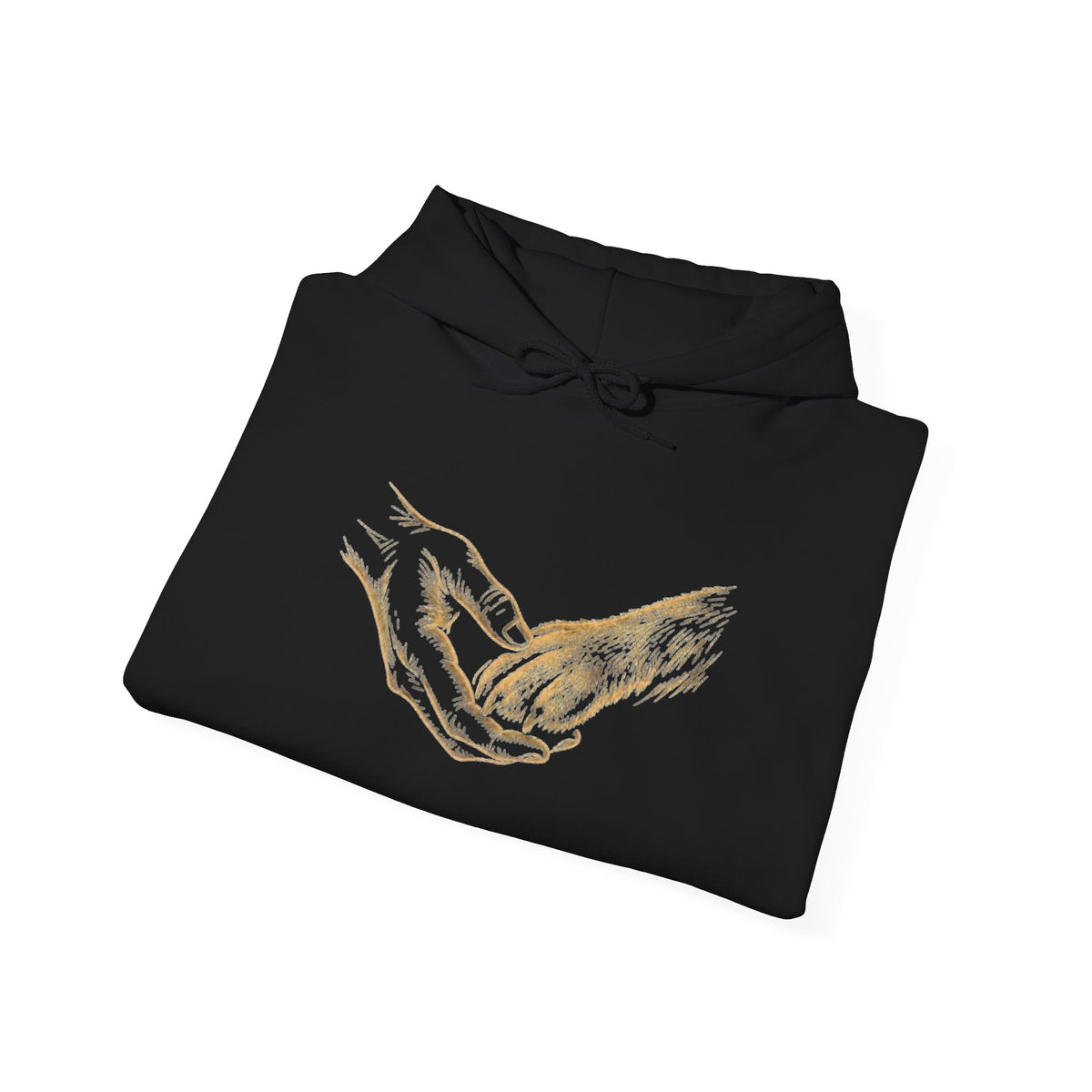 Prayer Hands Hoodie – Gold Vintage Religious Graphic Sweatshirt