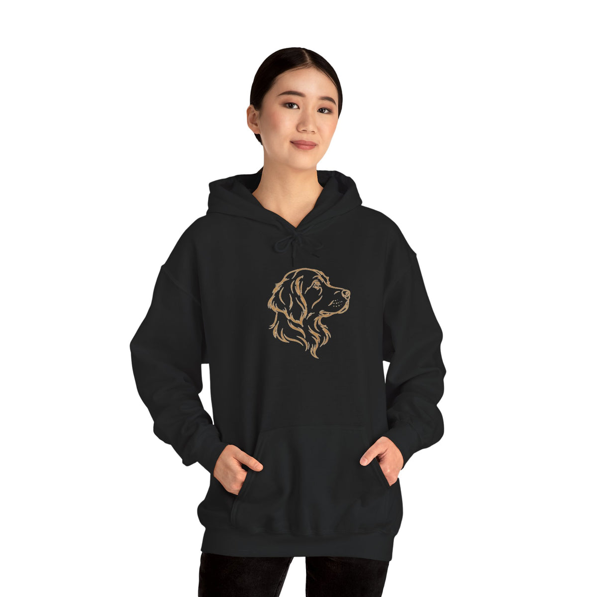 Golden Retriever Silhouette Hoodie – Minimalist Dog Lover Sweatshirt